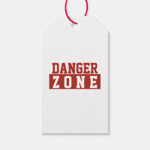 Étiquettes-cadeau Zone de danger / Minimaliste Moderne Rouge Blanc U
