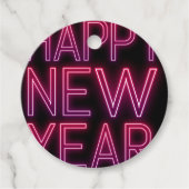 Étiquettes Cadeau Zoom dans Purple Gradient Nouvel An (Devant)