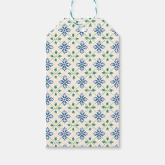 Étiquettes Cadeaux à Motif de Jardin Fleur Bleue e