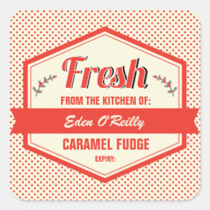 Étiquettes cadeaux alimentaires vintages - Noël