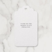 Étiquettes Cadeaux Ananas en or élégant | MERCI MARIAGE (Verso)