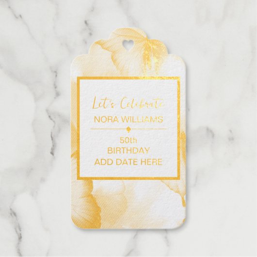 Étiquettes Cadeaux Anniversaire du papillon (Recto)