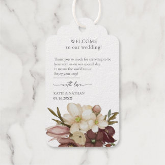 Étiquettes Cadeaux Aquarelle Mariage Bohème Neutre