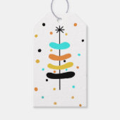 Étiquettes cadeaux Arbre de Noël rétro (Devant)