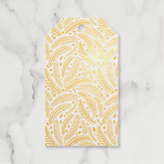 Étiquettes Cadeaux Arbre de pin de Noël à main (Recto)