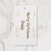 Étiquettes Cadeaux Arbre d'or, cerf, étoile Joyeux papa de Noël (Verso)