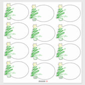 Étiquettes cadeaux arbre ondulé (Feuille)