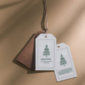 Étiquettes Cadeaux Arbre Persistant Gris-Bleu – Se