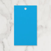 Étiquettes Cadeaux Arrière - plan bleu cyan solide | Style minimalist (Verso)