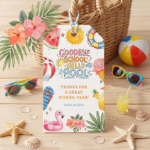 Étiquettes Cadeaux Au Revoir École Bonjour Piscine