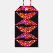 étiquettes cadeaux aux lèvres d'amour (Devant)