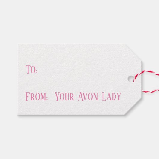 Étiquettes cadeaux Avon Lady (Devant (Horizontal))
