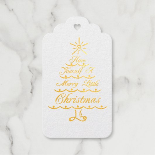 Étiquettes Cadeaux Ayez un joyeux petit Noël (Recto)