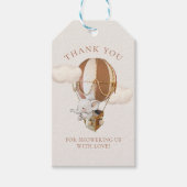 Étiquettes cadeaux Baby shower de ballon éléphant (Devant)