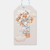 Étiquettes cadeaux Baby shower Elephant (Dos)