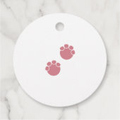 Étiquettes cadeaux Baby shower Elephant (Dos)