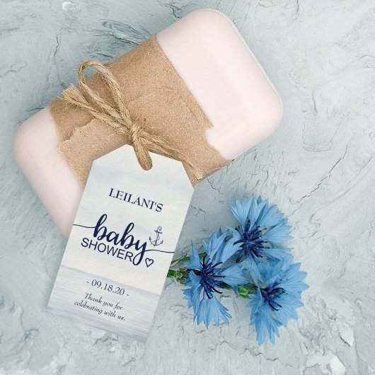 Étiquettes cadeaux Baby shower marin