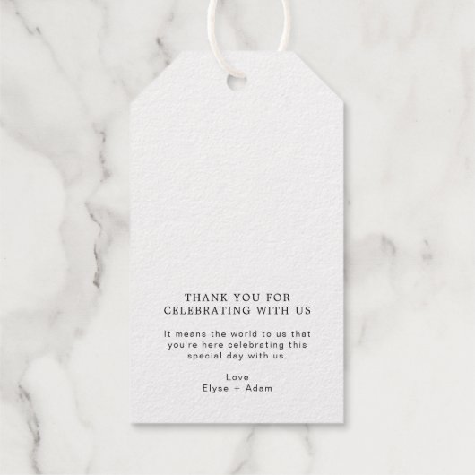 Étiquettes Cadeaux Balise Cadeau Foil Privilège Merci Gold (Verso)