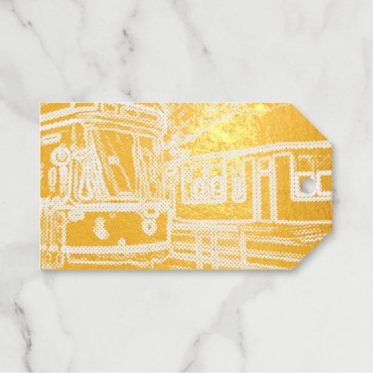 Étiquettes Cadeaux Balise cadeau style bagage CLRV Neon at stn Foil (Recto (horizontal))