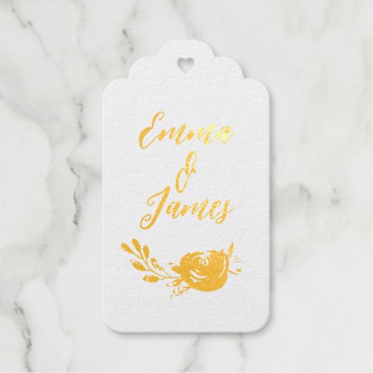 Étiquettes Cadeaux Balise de préférence Boho Gold Foil (Recto)