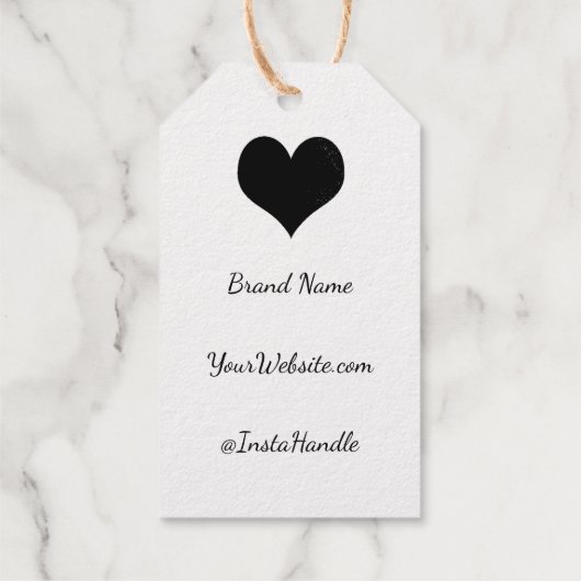 Étiquettes Cadeaux Balise de prix Solid Gold Votre info Logo d'entrep (Verso)