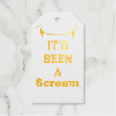 Étiquettes Cadeaux Balise Gold Foil Halloween Favor "It’s a Bea Screa (Recto)