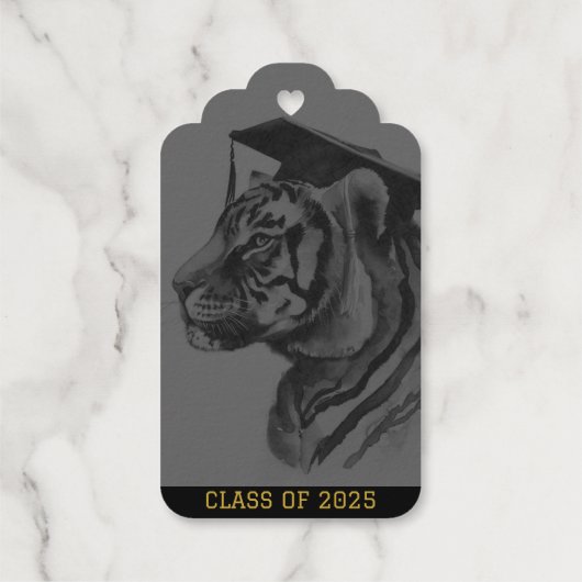 Étiquettes Cadeaux Balises Foil Foil de graduation personnalisée (Verso)