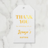 Étiquettes Cadeaux Baptême d'or (Recto)