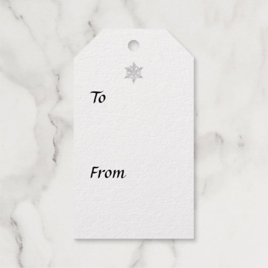 ÉTIQUETTES CADEAUX BENTLEY WILSON SNOWFLAKE CADEAU TAG (Verso)