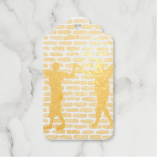 Étiquettes Cadeaux Black Magic Hollyhock par Yeshaya Dank Wood Wall A