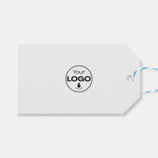 Étiquettes Cadeaux Blanches Logo Personnalisé | En