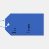 Étiquettes cadeaux Bleu no.3, Bleu (Dos Horizontal)