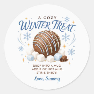 Étiquettes Cadeaux Bombes de Chocolat Chaud pour l