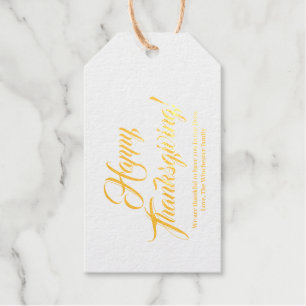 Étiquettes Cadeaux Bon thanksgiving orange épice texte du script pers