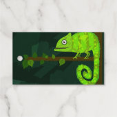 Étiquettes Cadeaux Caméléon vert mignon (Verso (horizontal))