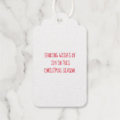 Étiquettes Cadeaux Carte Foil de sapin de Noël scandinave (Verso)