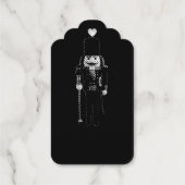 Étiquettes Cadeaux Carte Foil Noir (Verso)