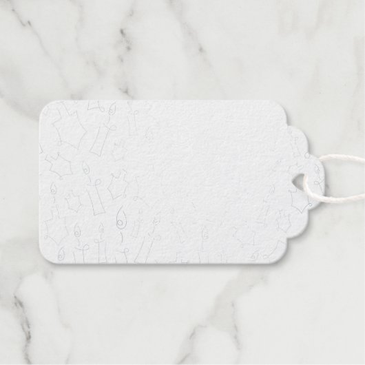 Étiquettes Cadeaux Chanoukah (Recto (horizontal))