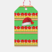 Étiquettes Cadeaux Chapeau de Noël Vert  (Devant)