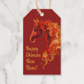 Étiquettes Cadeaux Cheval de feu (Verso)