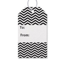 Étiquettes cadeaux Chevron Sleek