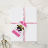 Étiquettes Cadeaux Cochons Roses (Avec de la ficelle)