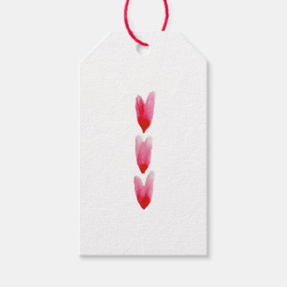 Étiquettes Cadeaux "Cœurs Peints" (Lot de 10)