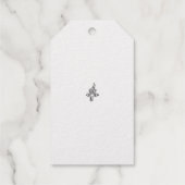 Étiquettes Cadeaux Conception décorative de rose classique blanche la (Verso)