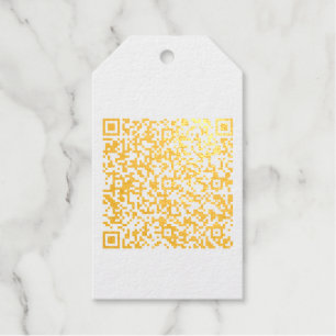Étiquettes Cadeaux Concevez votre propre QR Code Foil Modèle étiquett