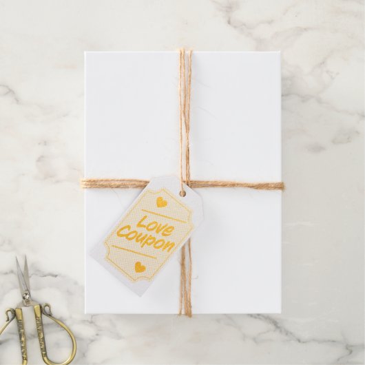 Étiquettes Cadeaux Coupon d'amour (Avec de la ficelle)