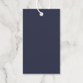 Étiquettes Cadeaux Créez votre propre modèle personnalisable bleu gri (Verso)