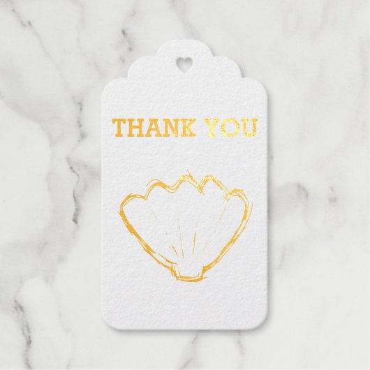 Étiquettes Cadeaux Croquis de coquillage (Recto)