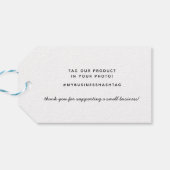 Étiquettes cadeaux d'affaires de Merci moderne Scr (Dos Horizontal)