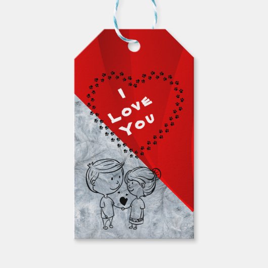 Étiquettes cadeaux d'amour (Devant)